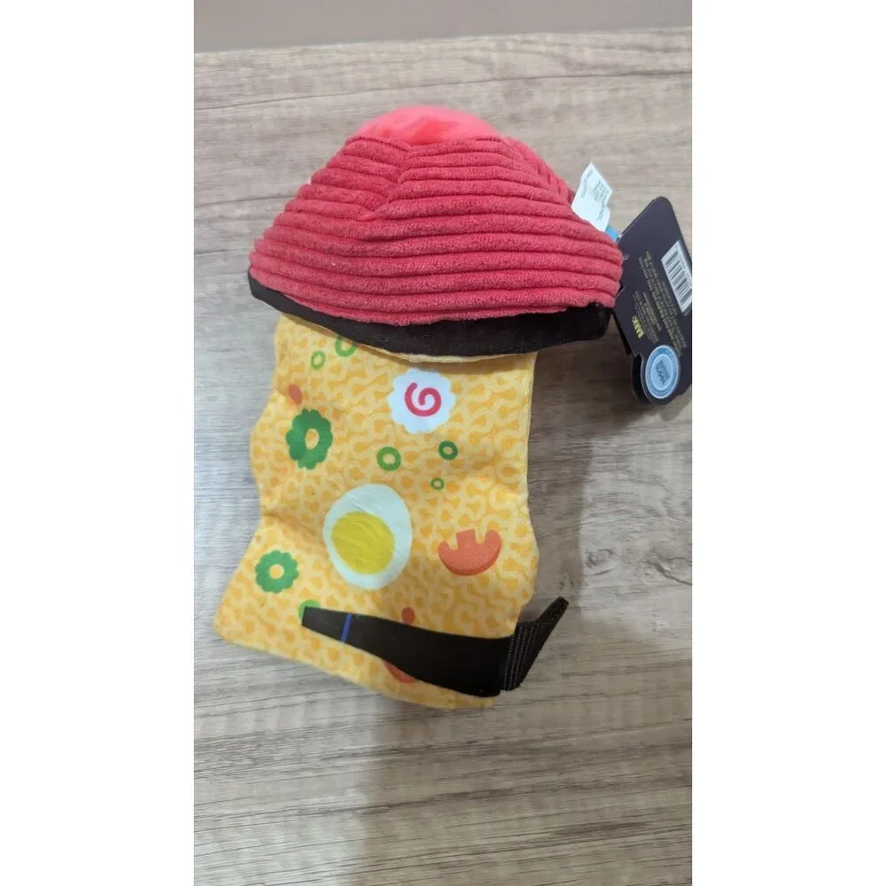 Bark‎ Box Plush Ramen-Themed Dog Toy With Crinkle & Squeaker size L  new